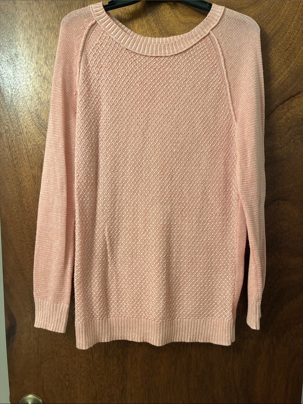 Women's Crewneck Knit Sweater in Light Pink